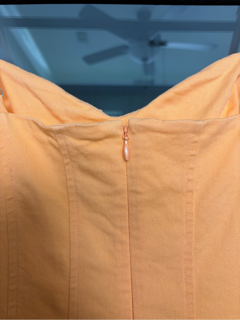 ASTR The Label Vietta Papaya Orange Denim Corset Mini Dress Revolve - M - Picture 6 of 13